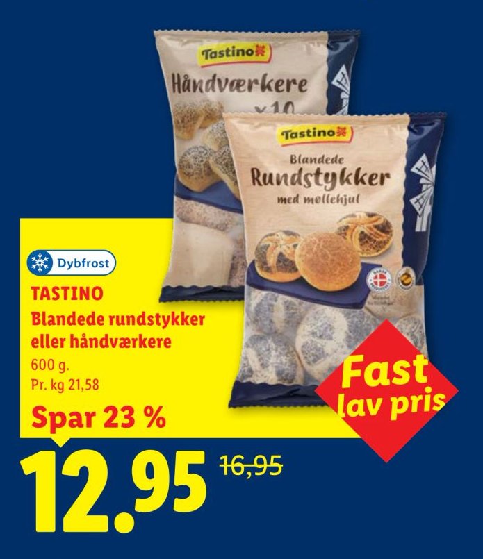 TASTINO Blandede rundstykker eller håndværkere 600 g – Lidl