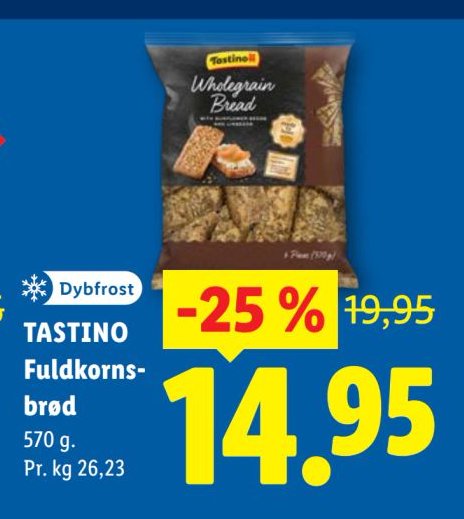 TASTINO Fuldkornsbred 570 g – Lidl