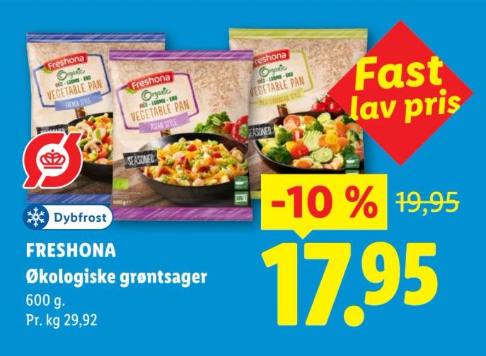 FRESHONA Økologiske grøntsager 600 g – Lidl