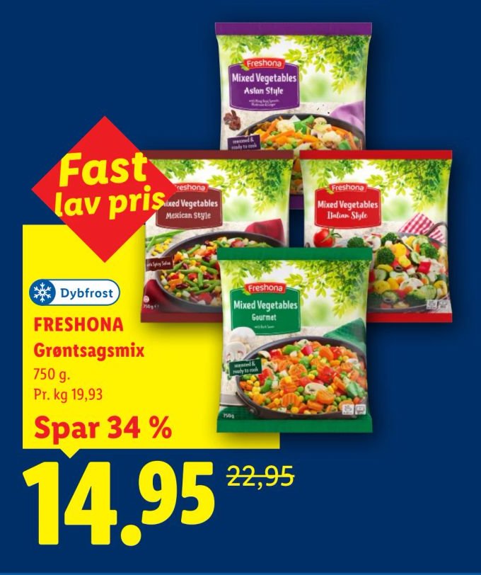 FRESHONA Grøntsagsmix 750 g – Lidl
