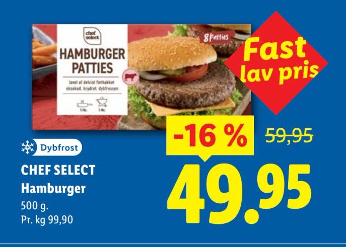 CHEF SELECT Hamburger 500 g – Lidl