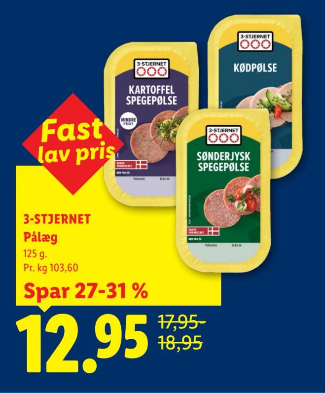 3-STJERNET Pålæg 125 g – Lidl