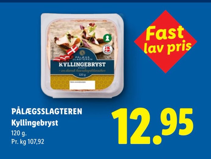 PÅLÆGSSLAGTEREN Kyllingebryst 120 g – Lidl