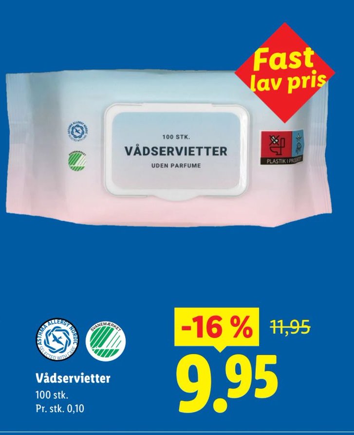 Vådservietter 100 stk. – Lidl
