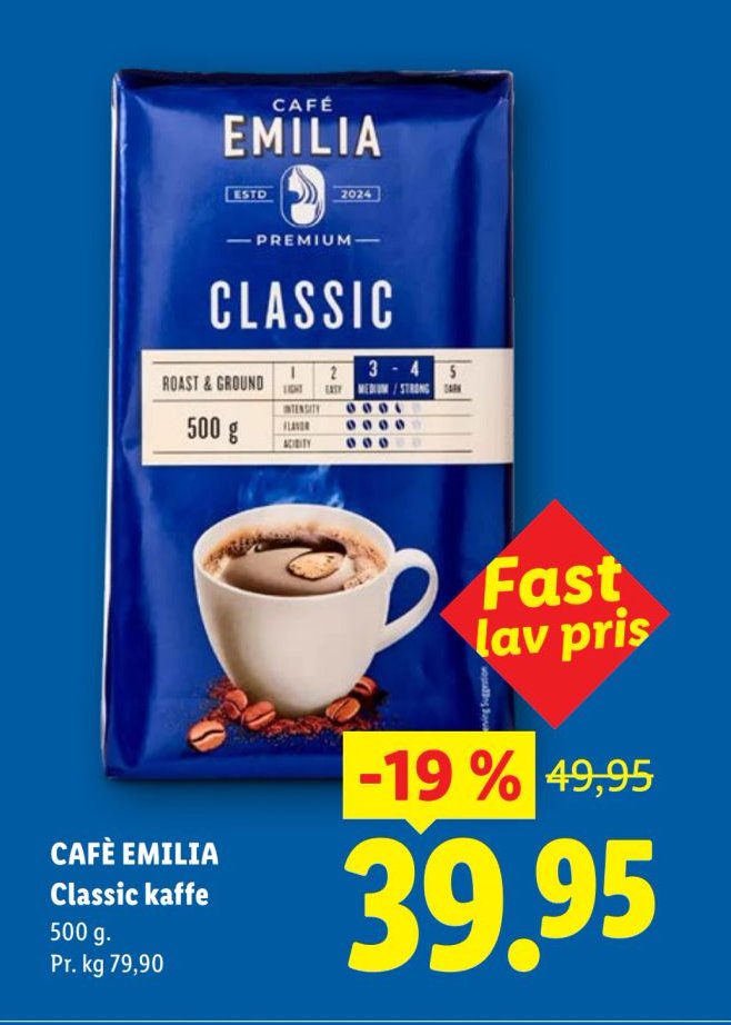 CAFÉ EMILIA Classic kaffe 500 g – Lidl