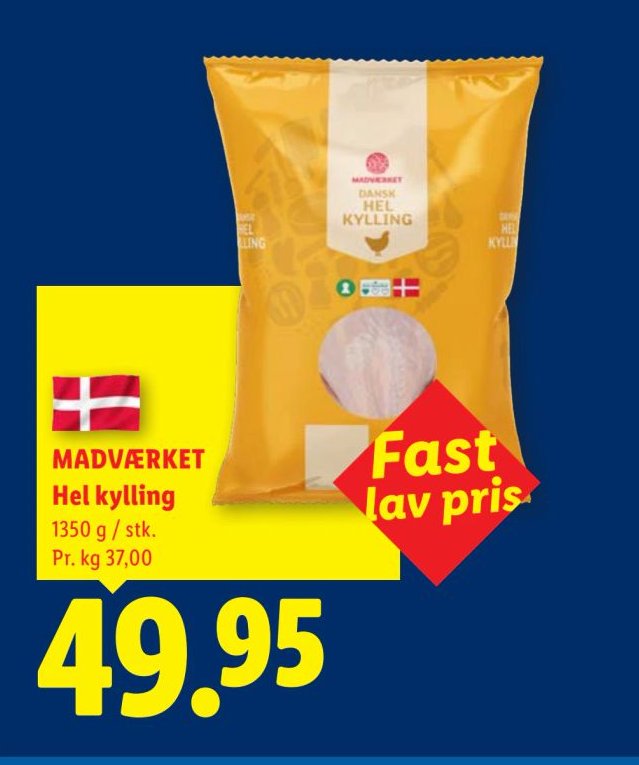 MADVÆRKET Hel kylling 1350 g / stk. – Lidl