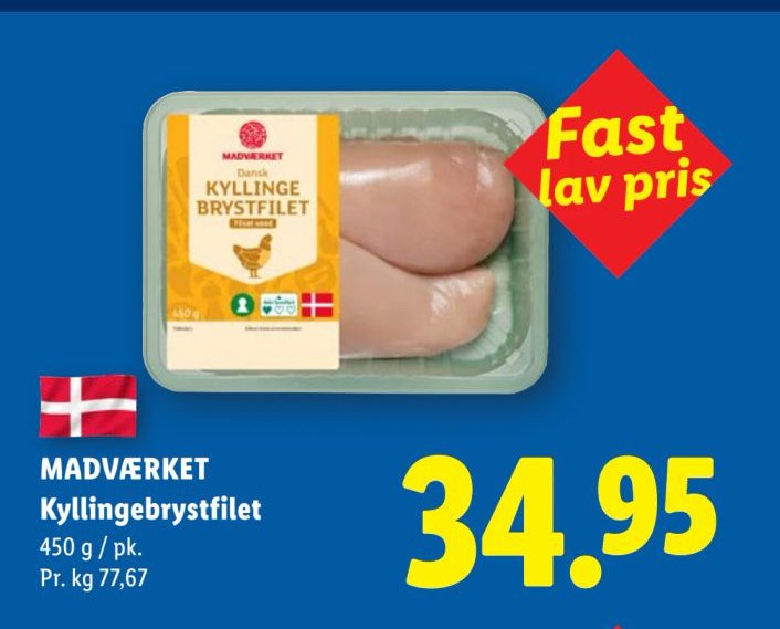 MADVÆRKET Kyllingebrystfilet 450 g / pk. – Lidl