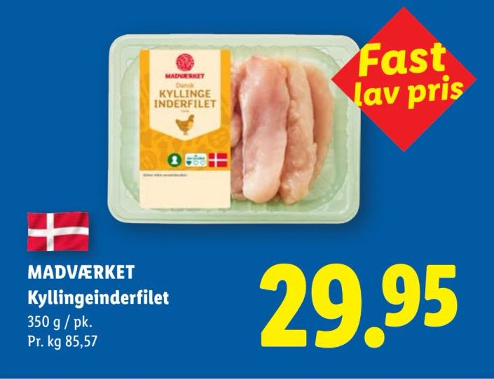 MADVÆRKET Kyllingeinderfilet 350 g / pk. – Lidl