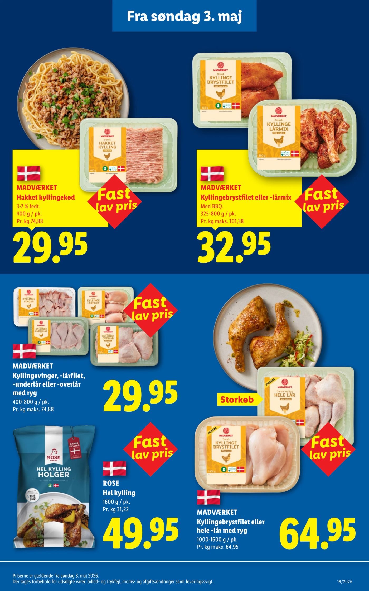 MADVÆRKET Kyllingebrystfilet eller -lårmix – Lidl