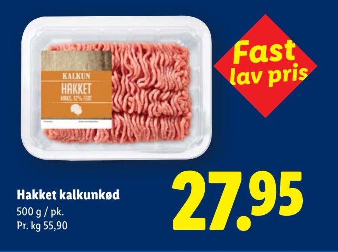 Hakket kalkunkød 500 g / pk. – Lidl