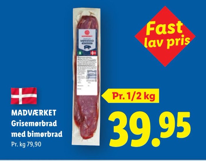 MADVÆRKET Grisemørbrad med bimørbrad Pr. 1/2 kg – Lidl