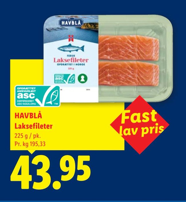 HAVBLÅ Laksefileter 225 g / pk. – Lidl
