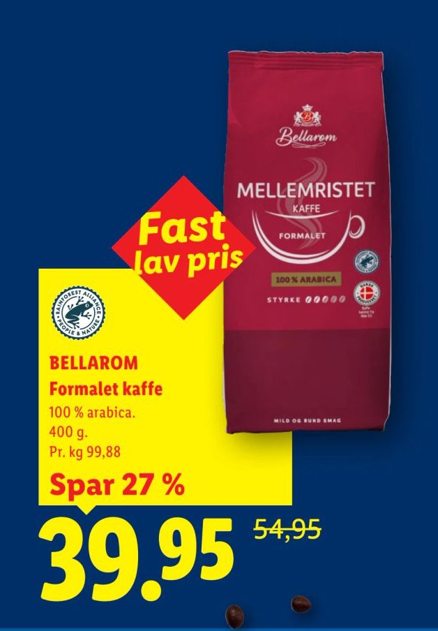 BELLAROM Formalet kaffe 100 % arabica. 400 g – Lidl