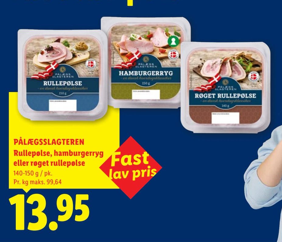 PÅLÆGSSLAGTEREN Rullepølse, hamburgerryg eller røget rullepølse – Lidl