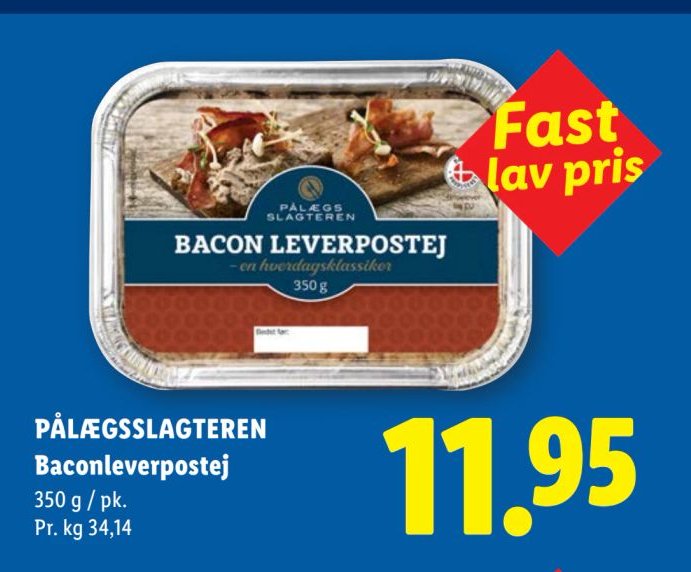 PÅLÆGSSLAGTEREN Baconleverpostej 350 g / pk. – Lidl