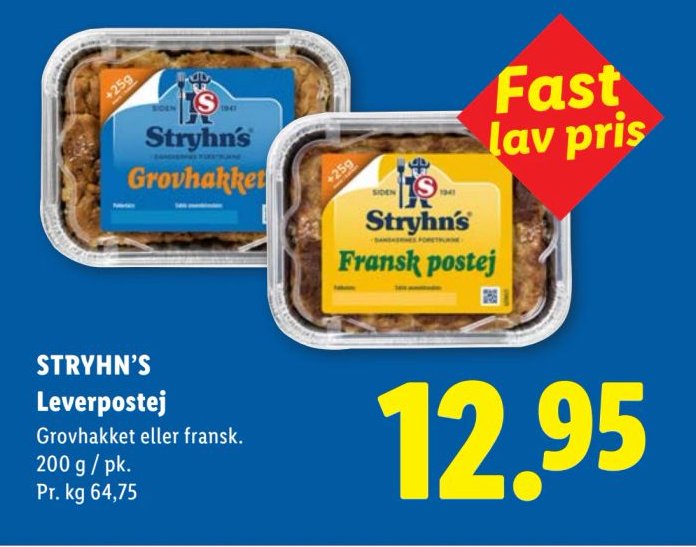 STRYHN'S Leverpostej Grovhakket eller fransk. 200 g / pk. – Lidl