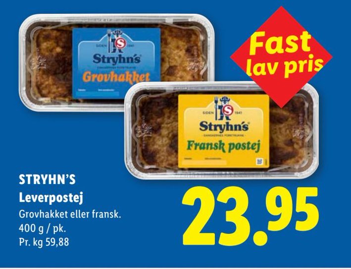 STRYHN'S Leverpostej Grovhakket eller fransk. 400 g / pk. – Lidl