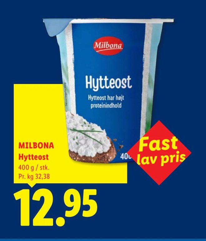 MILBONA Hytteost 400 g / stk. – Lidl
