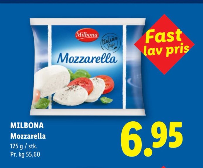 MILBONA Mozzarella 125 g / stk. – Lidl