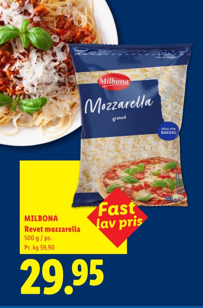 MILBONA Revet mozzarella 500 g / ps. – Lidl