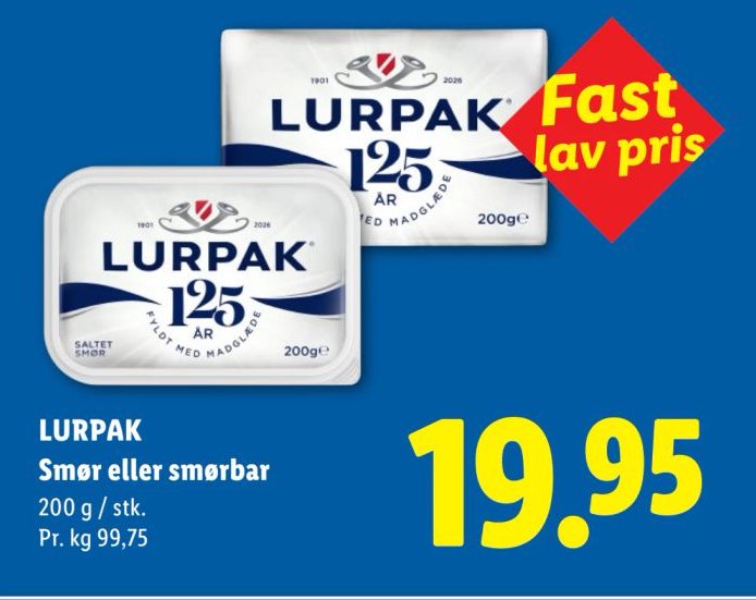 LURPAK Smør eller smørbar 200 g / stk. – Lidl
