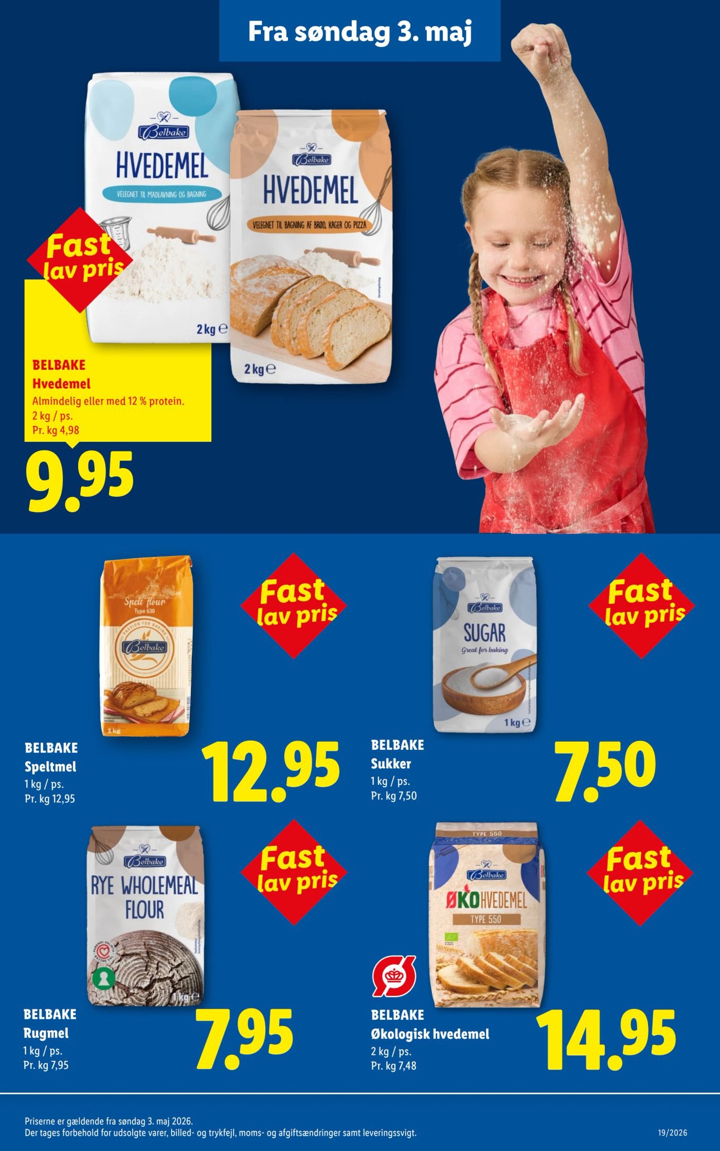 BELBAKE Hvedemel Almindelig eller med 12 % protein. 2 kg / ps. – Lidl