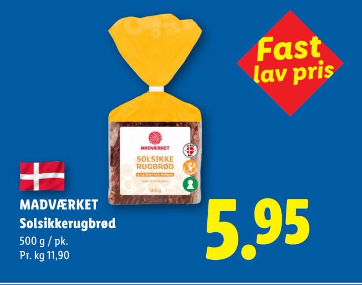 MADVÆRKET Solsikkerugbrød 500 g / pk. – Lidl