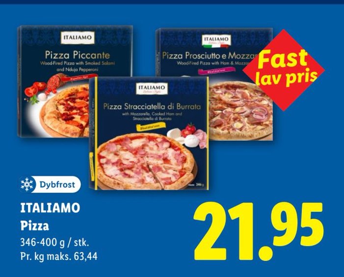 ITALIAMO Pizza 346-400 g / stk. – Lidl