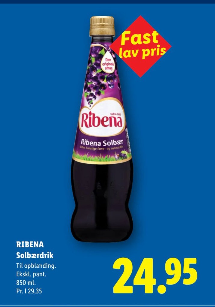 RIBENA Solbærdrik 850 ml – Lidl