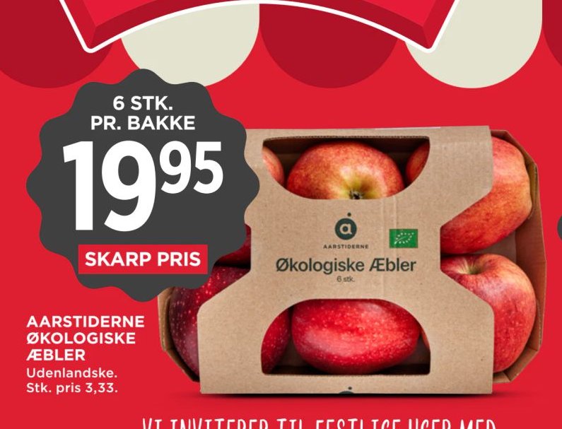 AARSTIDERNE ØKOLOGISKE ÆBLER – Meny