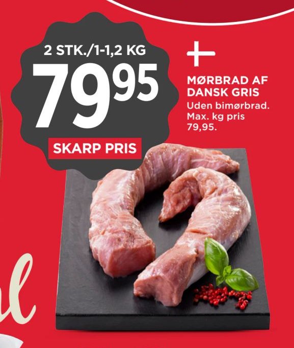 MØRBRAD AF DANSK GRIS – Meny