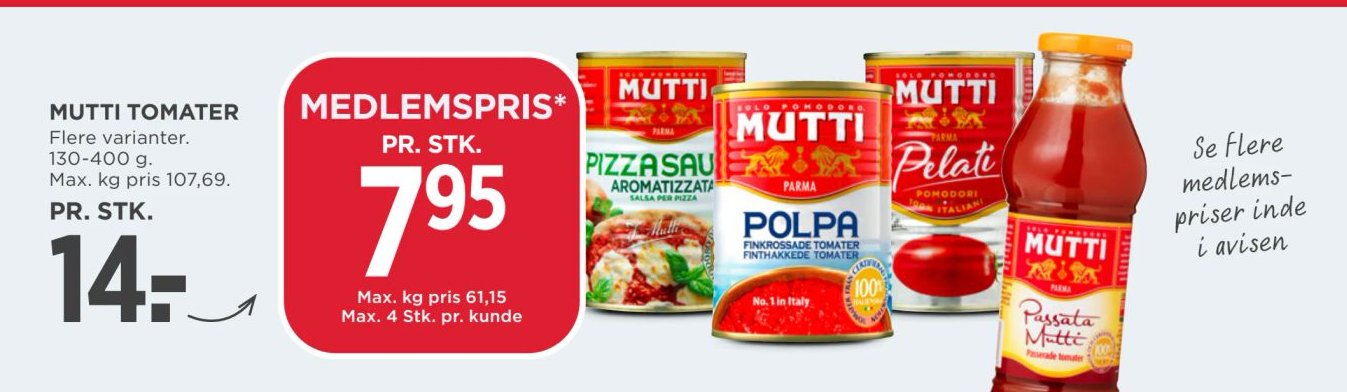 MUTTI TOMATER PR. STK. – Meny