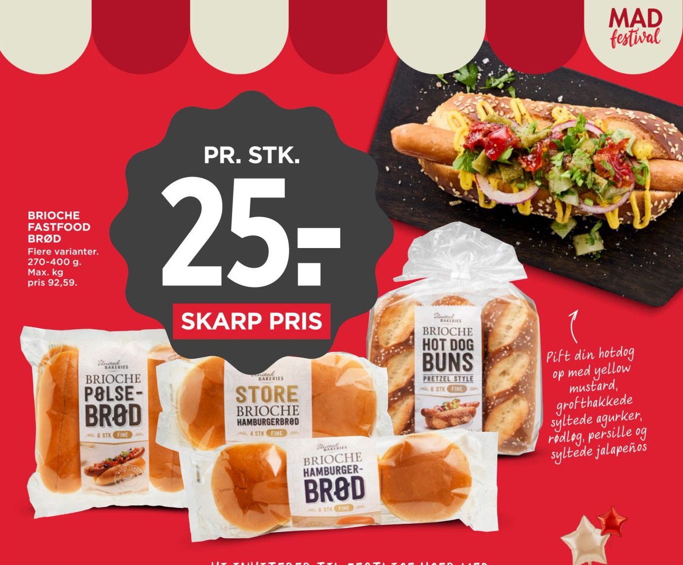 BRIOCHE FASTFOOD BRØD Flere varianter. 270-400 g. – Meny