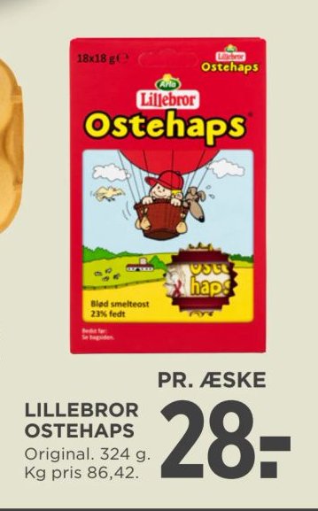 LILLEBROR OSTEHAPS Original. 324 g. – Meny