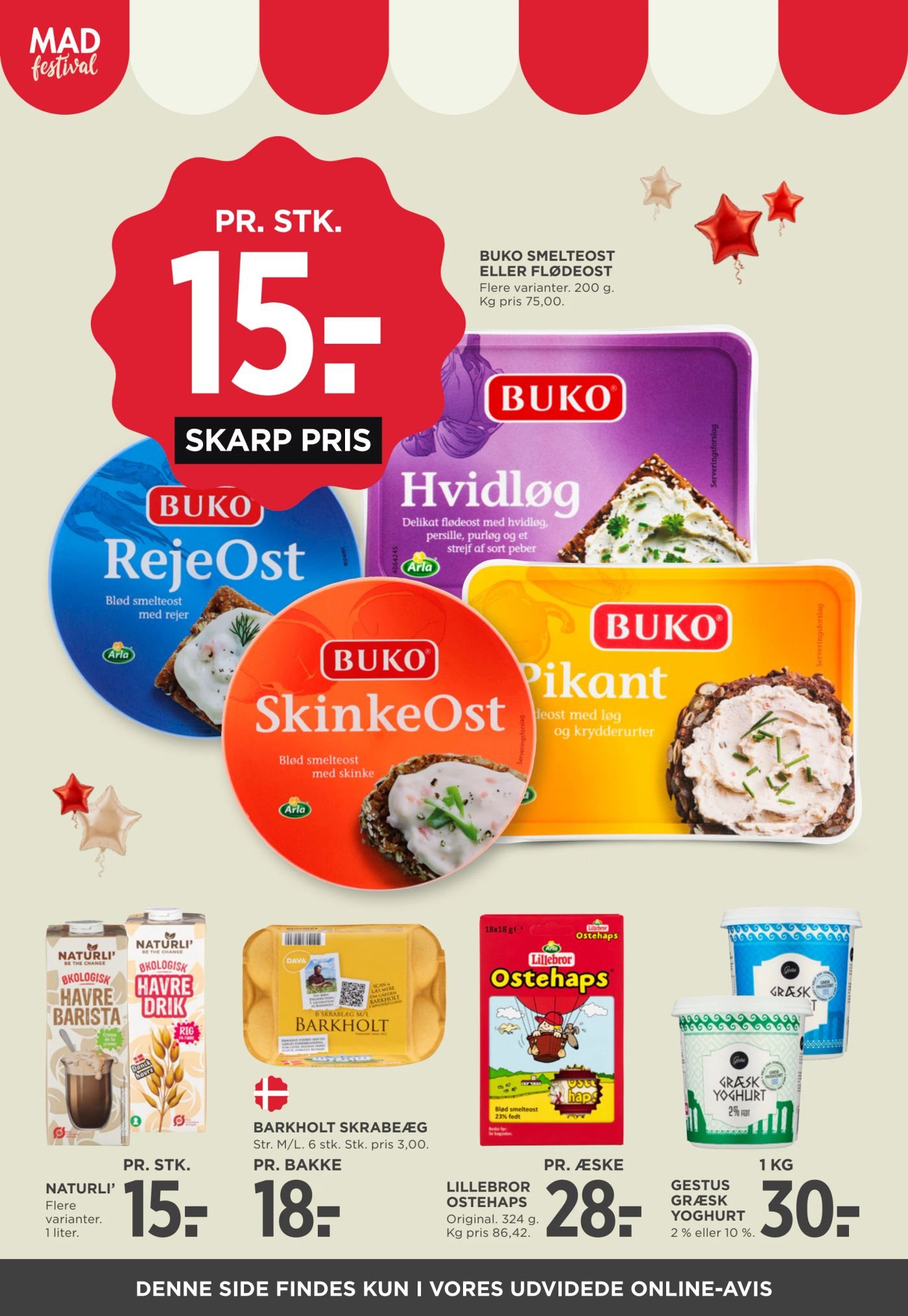 BARKHOLT SKRABEÆG Str. M/L. 6 stk. Stk. pris 3,00. – Meny