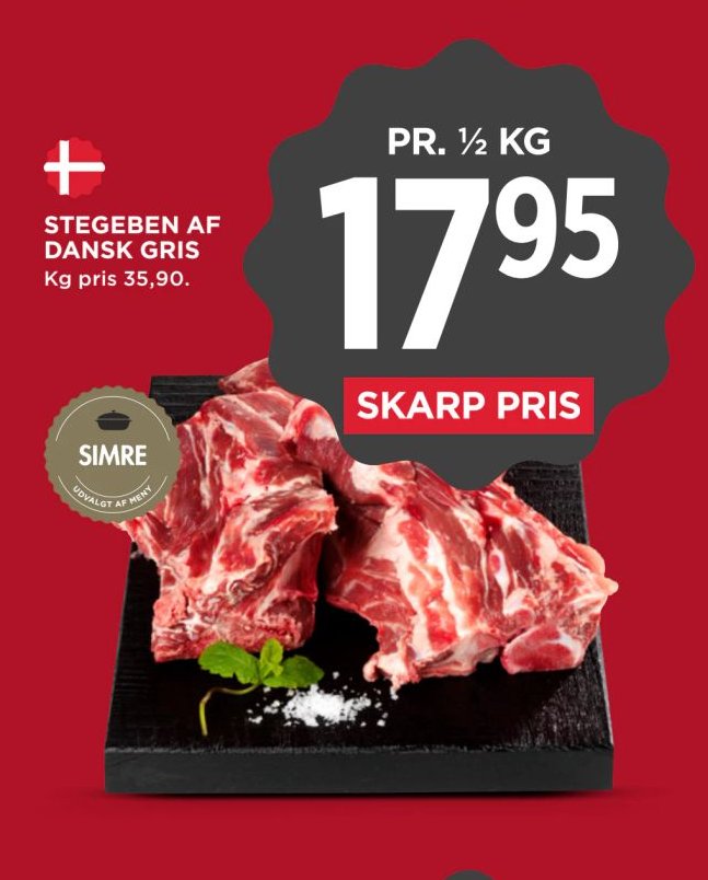 STEGESVÆR AF DANSK GRIS – Meny