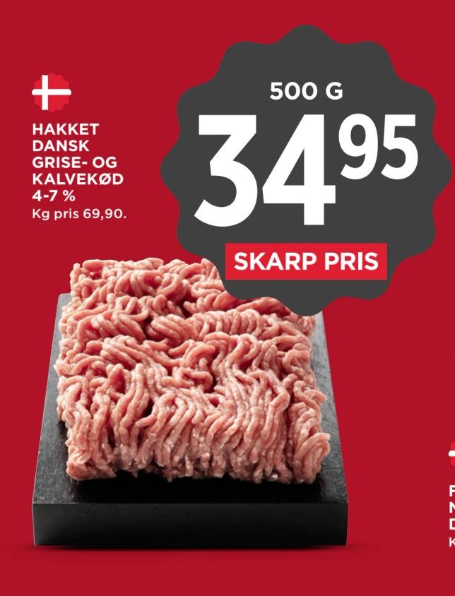 HAKKET DANSK KALVEKØD 4-7 % – Meny
