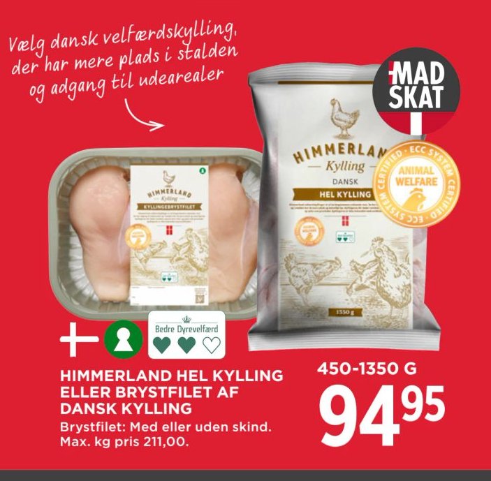 HIMMERLAND HEL KYLLING ELLER BRYSTFILET AF DANSK KYLLING 450-1350 G – Meny