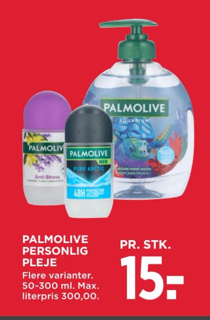 PALMOLIVE PERSONLIG PLEJE Flere varianter. 50-300 ml – Meny