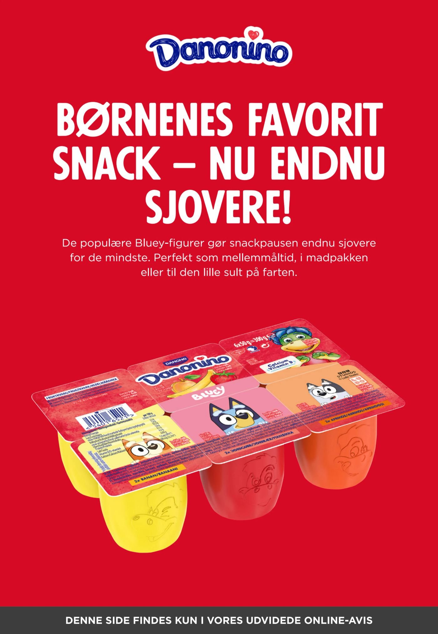 Danonino Bluey snack 6x90 g – Meny
