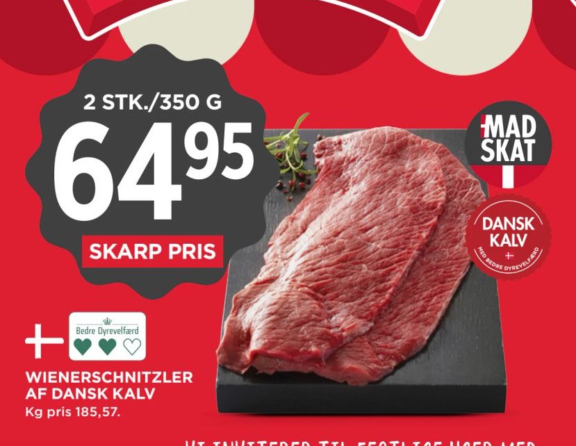 WIENERSCHNITZLER AF DANSK KALV – Meny