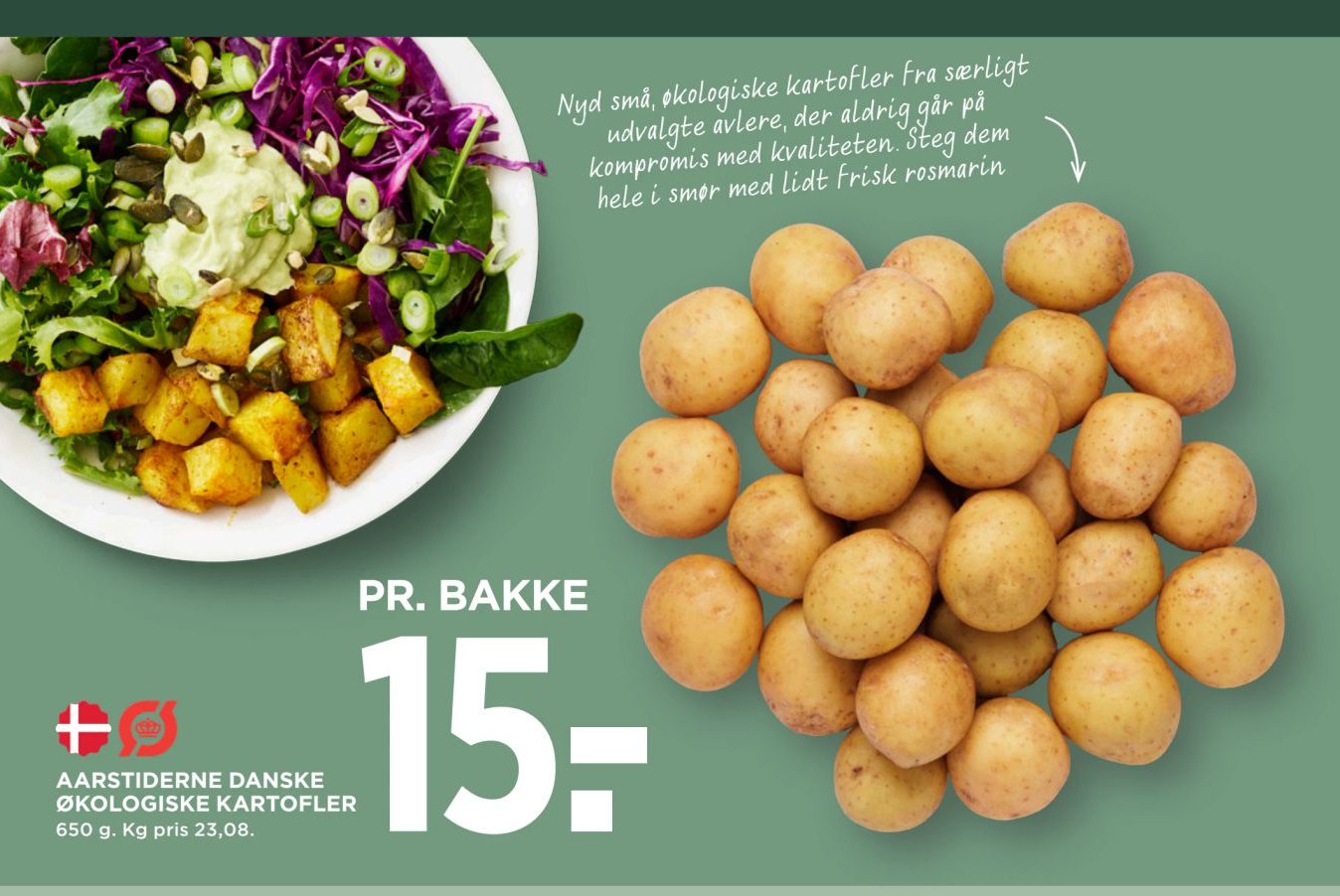 AARSTIDERNE DANSKE ØKOLOGISKE KARTOFLER 650 g – Meny