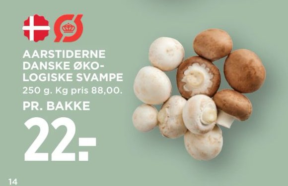 AARSTIDERNE DANSKE ØKOLOGISKE SVAMPE 250 g – Meny