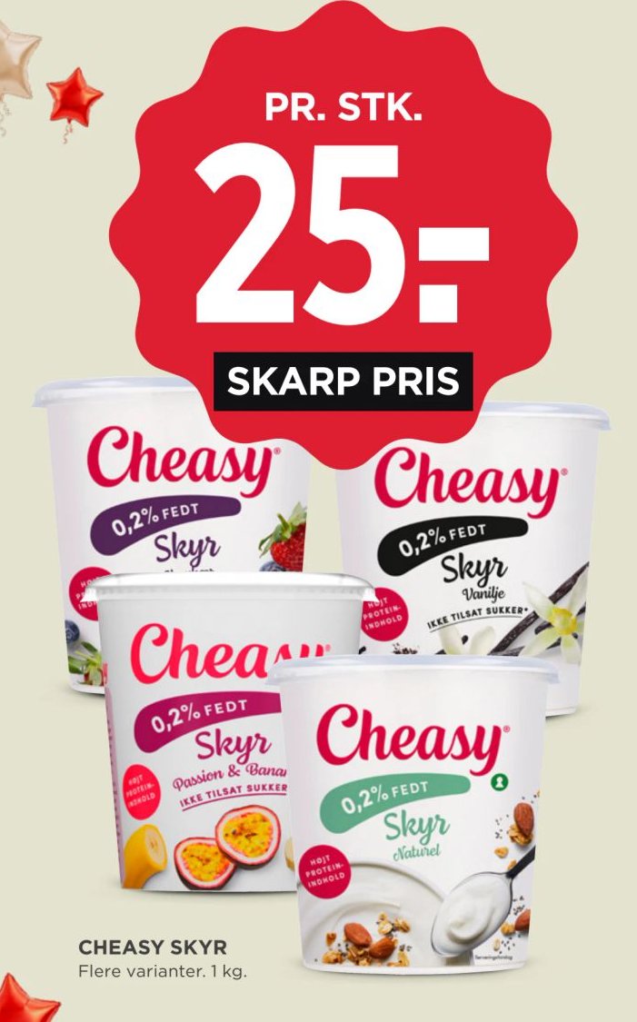 CHEASY SKYR Flere varianter. 1 kg. – Meny
