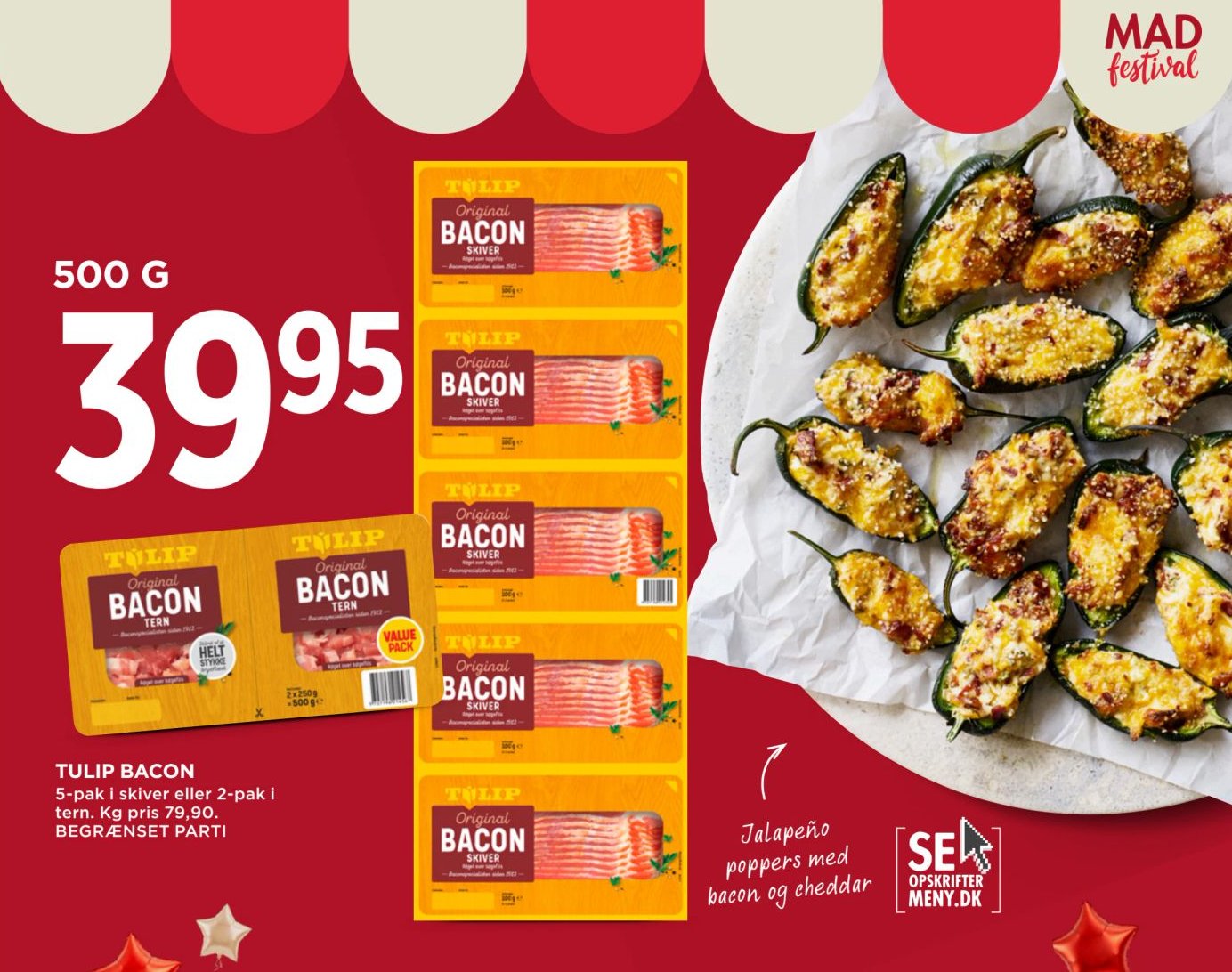 TULIP BACON 5-pak i skiver eller 2-pak i tern – Meny