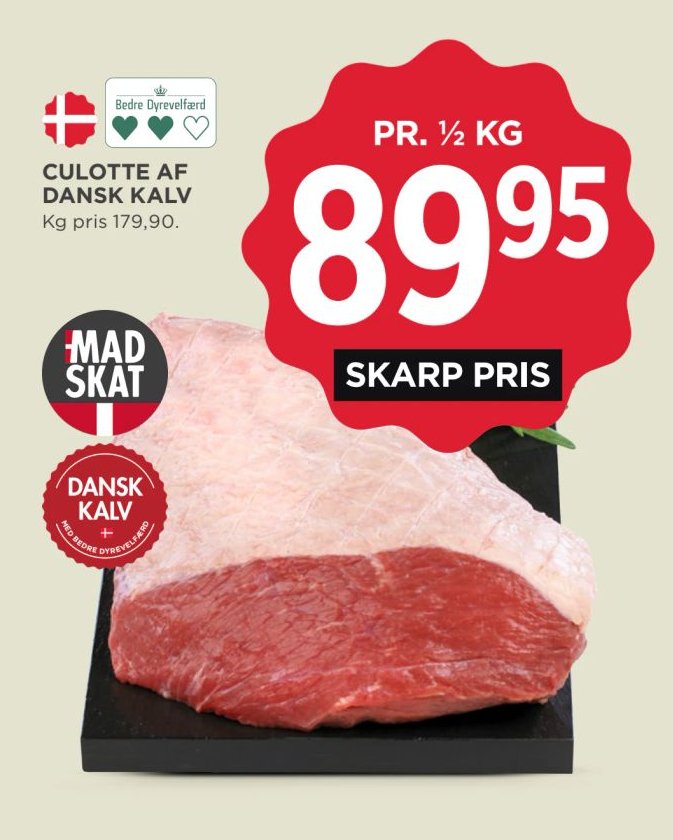 CULOTTE AF DANSK KALV – Meny