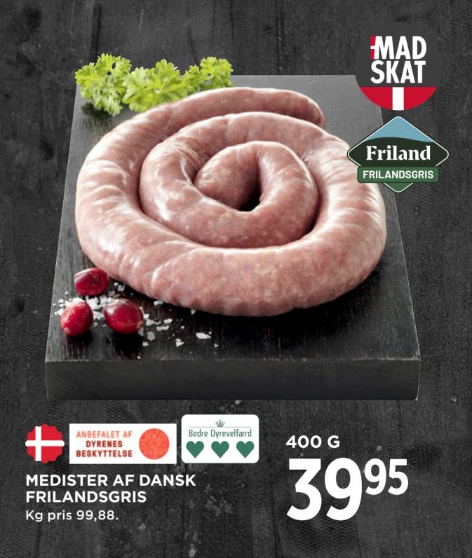 MEDISTER AF DANSK FRILANDSGRIS – Meny