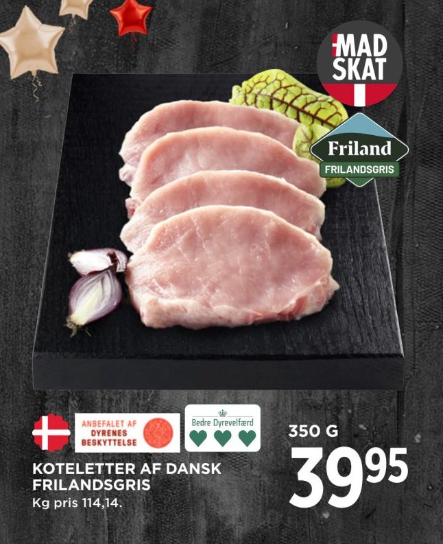 KOTELETTER AF DANSK FRILANDSGRIS – Meny
