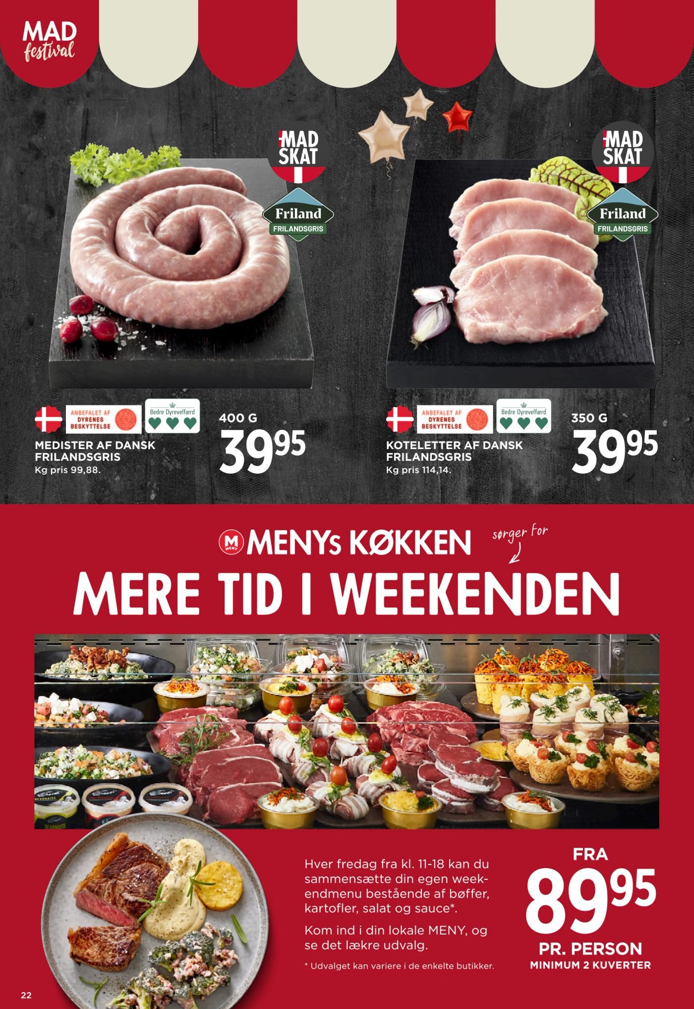 FRA 89,95 PR. PERSON MINIMUM 2 KUVERTER – Meny