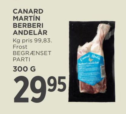 CANARD MARTIN BERBERI ANDE LÅR 300 G – Meny